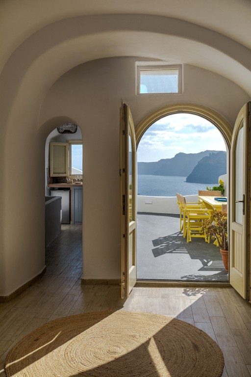 Sea view from Earth Cave House in Oia Santorini