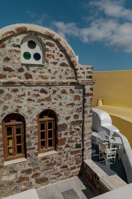 Bathroom detail in Just Blue House with Dome Terrace