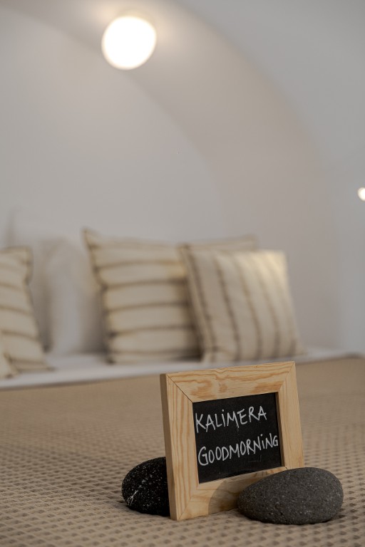 Wind House interior detail with Cycladic design